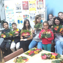 Jesienne impresje z Murucina. Uczestnicy wykonali wielobarwne prace